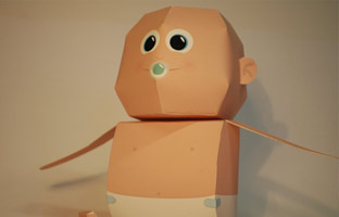Baby Leo 3D Cardboard Model